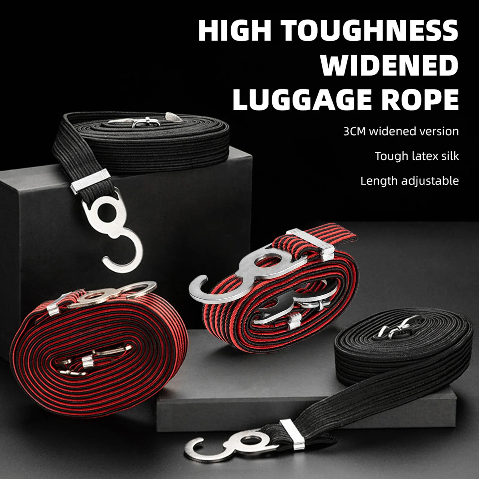 

Motorcycle Electric Bike Bicycle Trunk Bundled With Pull Cargo Bandage Elastic Rope Durable Rubber Band Rope Luggage Responsible