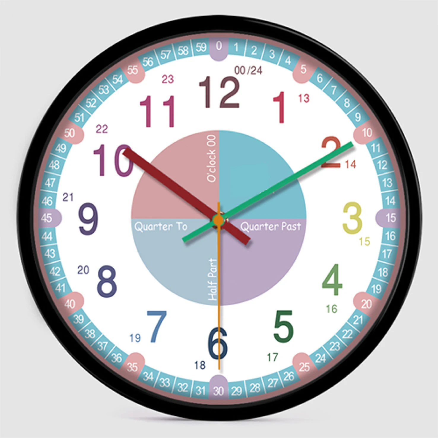 Мультяшные настенные часы Металлические бесшумные Креативные Часы для гостиной