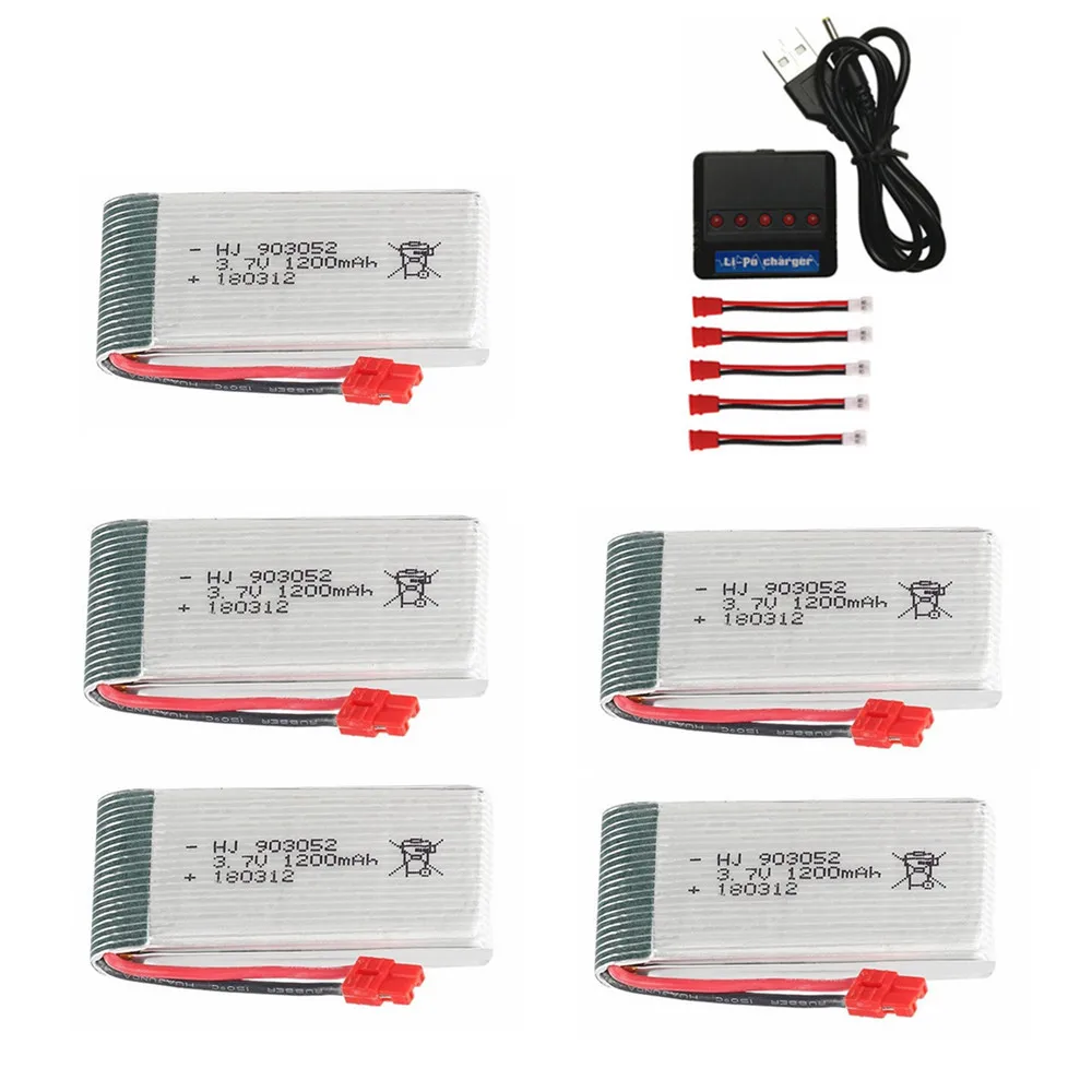 3 7 V 1200mAh и зарядное устройство для SYMA X5 X5C X5SC X5SH X5S M18 H5P HQ898B 859B T64 T04 X5HC X5HW RC Quadcopter