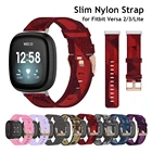 Тонкий нейлоновый ремешок для фитнес-браслета, спортивный Красный тканевый ремешок для фитнес-браслета Versa 23Lite, сменный ремешок с металлической пряжкой
