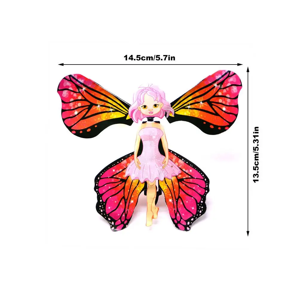 

6pcs Flying Butterfly Cards Wrap Toy Magic Flying Butterfly Clockwork Rubber Butterfly Funny Prank Joke Mystical Tricks random