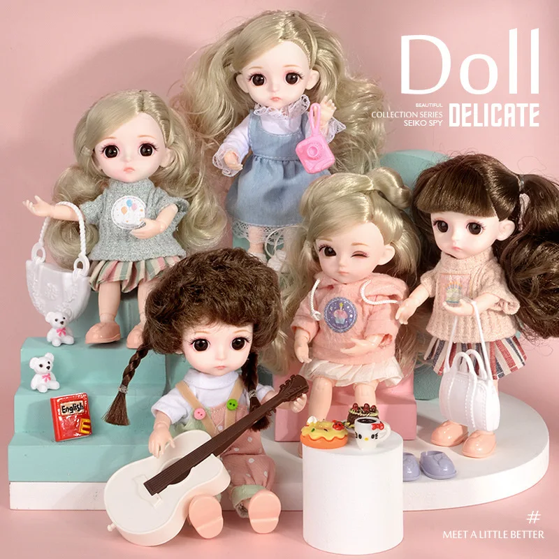 Bjd 16 см кукла 3D глаз 13 подвижный шарнир принцесса девочка голый ребенок модные