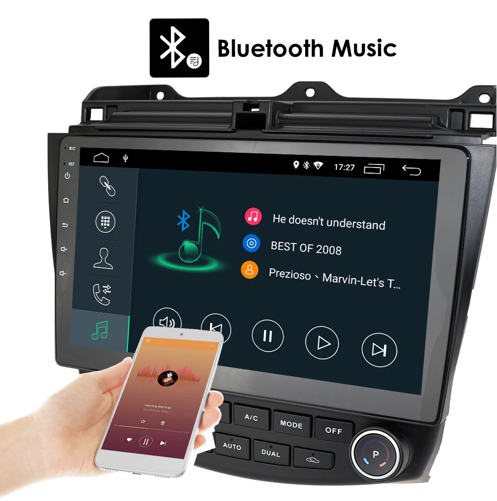 Автомобильная стереомагнитола на Android 10 1 дюйма для Honda Accord 2003-2007 GPS навигация Wi-Fi