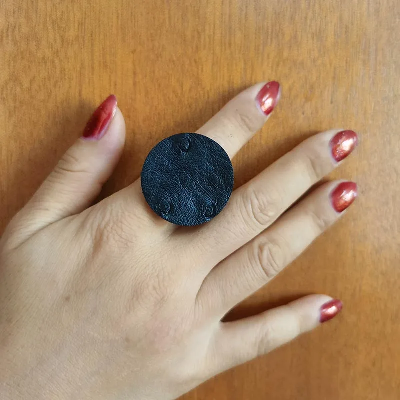 Модные текстурные женские кольца набор черных стеков простых над костяшками