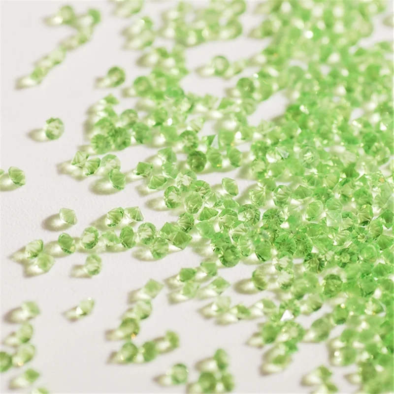 Green 1440 шт./пакет мульти-Размеры Стекло ногтей Стразы для украшения для ногтей Кристаллы перегородка смешанные Размеры стразы комплект - Цвет: Green