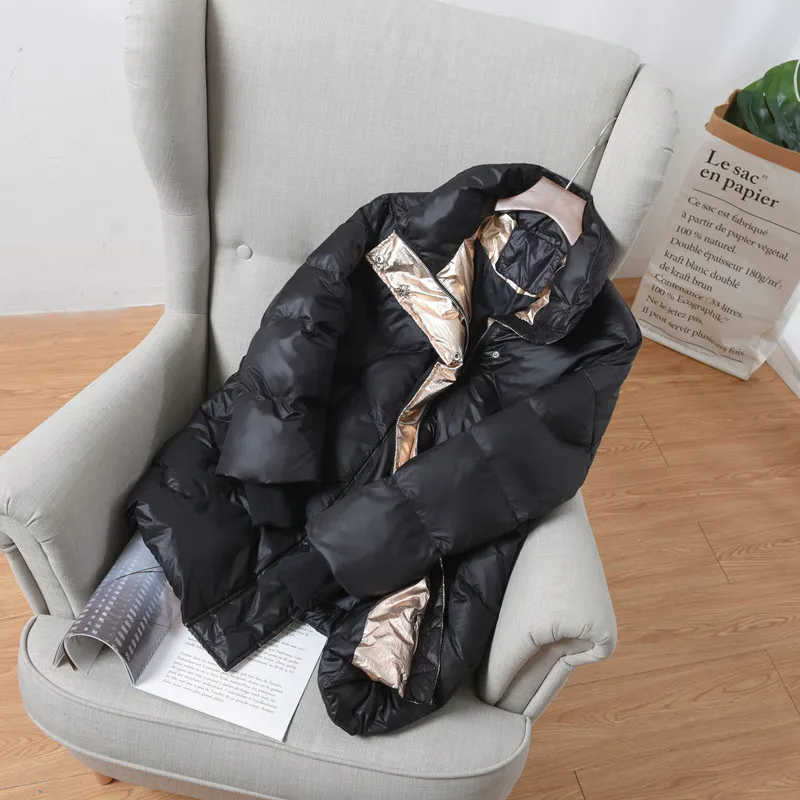 Новая зимняя Ультра Легкая белая куртка на утином пуху Женская тонкая Длинная