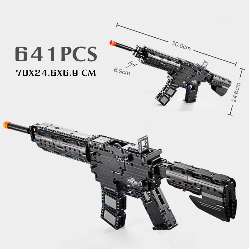 

New 641PCS Military Toys Gun Series Pubg M4-A1 MP5 City Toy SWAT Building Blocks Bricks Children Gift Birthday