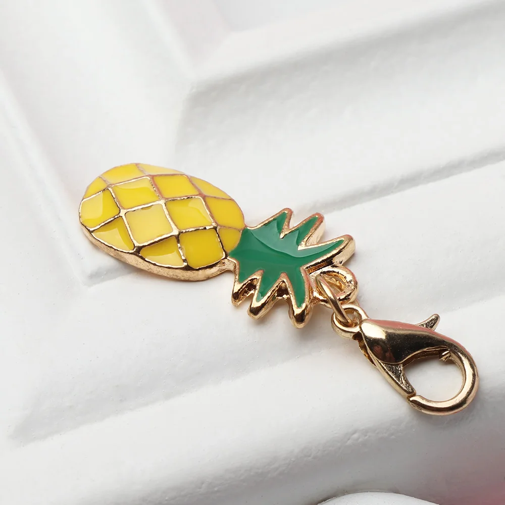Желтый Ананас модная цепочка для ключей металлический брелок Подвески Сумочка