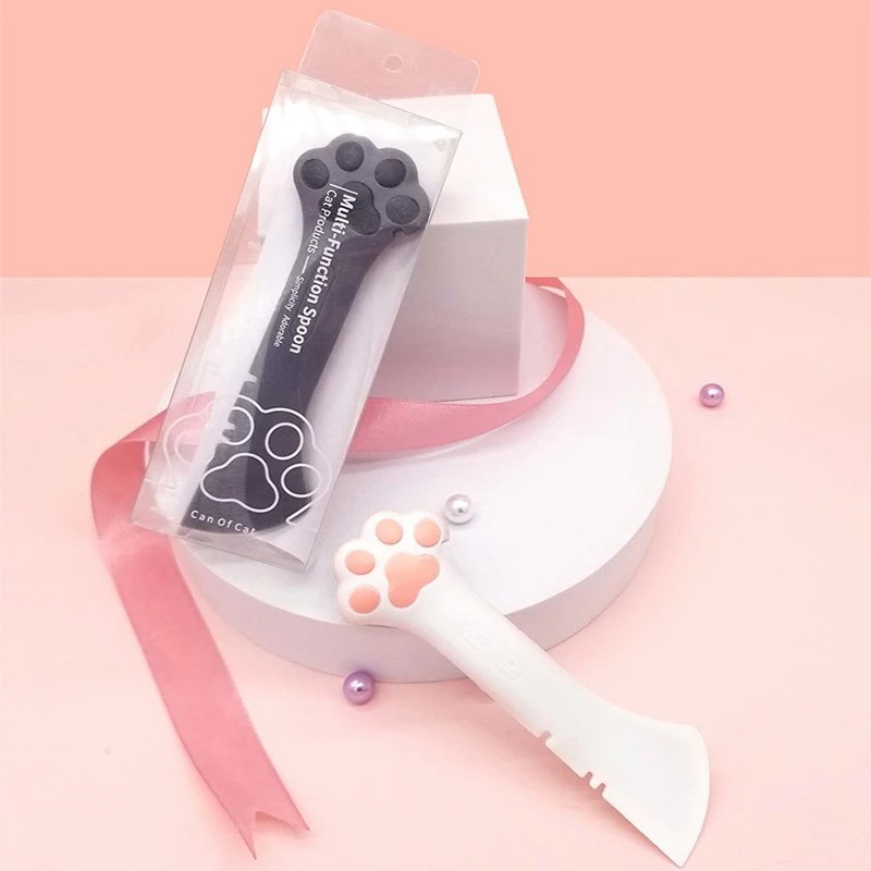 

New Multifunction Pet Canned Spoon Plastic Jar Opener Kitten Puppy Feeding Food Scoop Cat Dog Feeder Shovel Pets Tableware