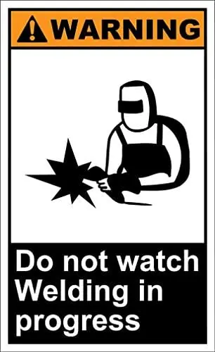 

Do Not Watch Welding in Progress Warning Metal Sign Retro Home Cafe Bar Pub Wall Decoration Man Cave 12X16 inch