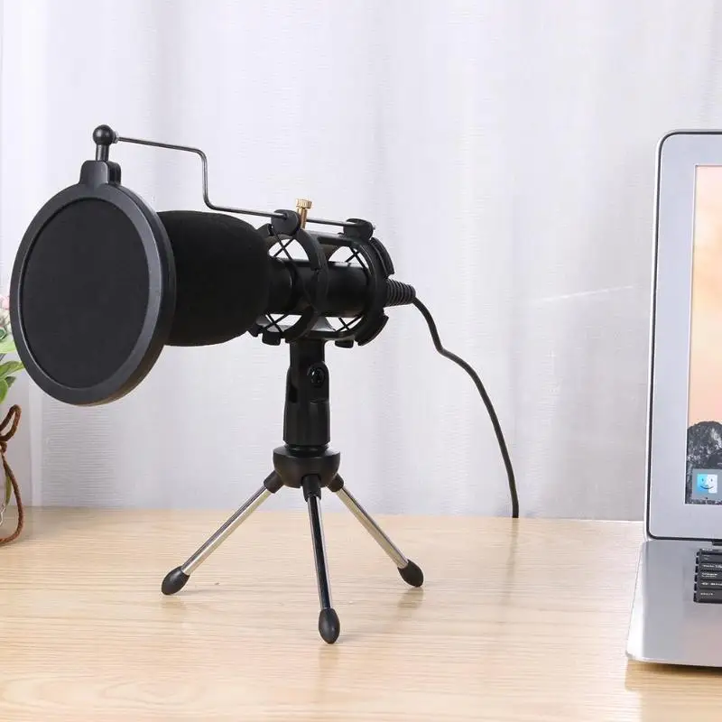 USB-Микрофон проводной конденсаторный для телефона ПК Skype Студийный микрофон с