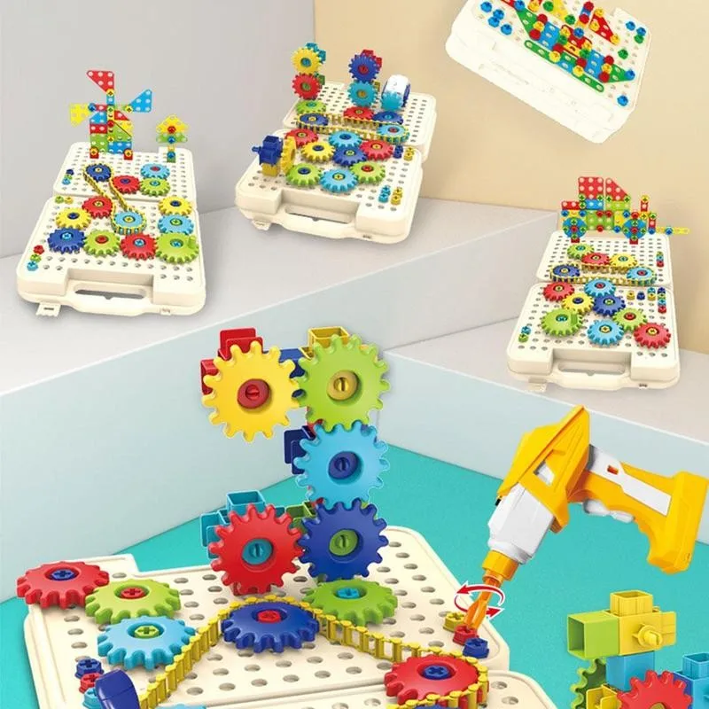 Diy сверлильный винт креативный пазл Строительные кирпичи 3d город техническая