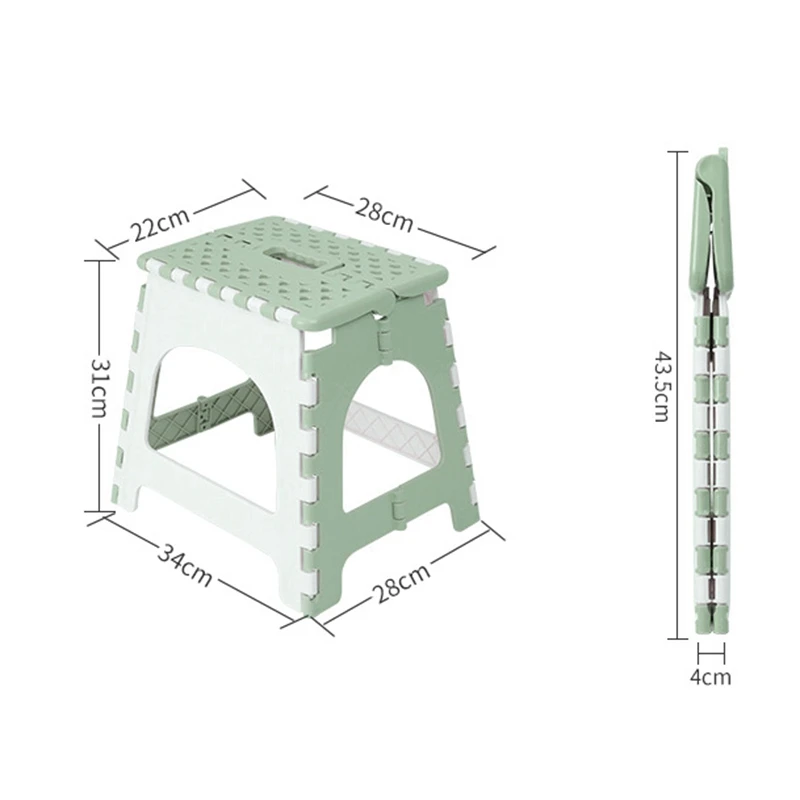 

Folding Step Stool Portable Chair Seat for Home Bathroom Kitchen Garden Camping Kids and Adults Use Chair Seat
