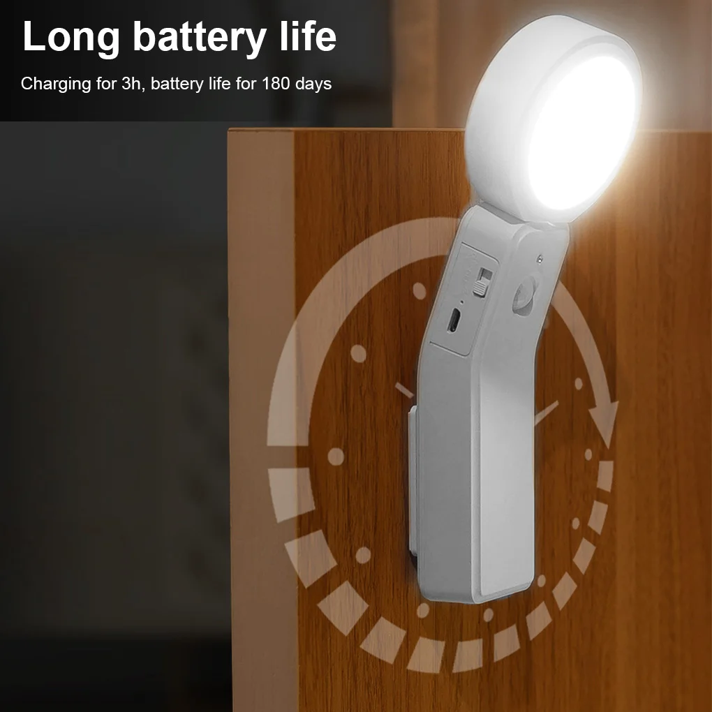 

Светодиодный ночсветильник с инфракрасным датчиком, умная настенная лампа с USB, беспроводной ночсветильник для дома, спальни, ванной, корид...