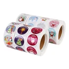 500 шт. рождественские бумажные наклейки, ярлык для пакетов и конфет, альбом для стикеров, рождественские подарочные пакеты, ярлыки, рождественские украшения