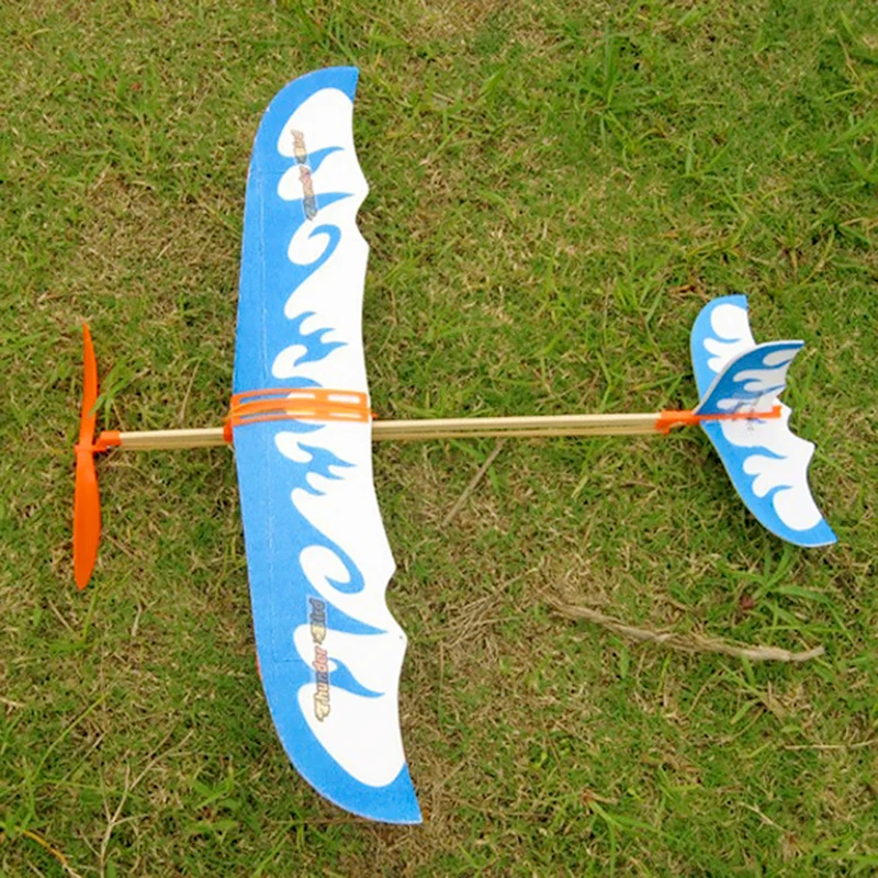 

1pcs Biplane Rubber Band Powered Airplane Model Outdoor 3 Toys Kids For Children Model Aviation Boys Toy Over Years Planes O4V3