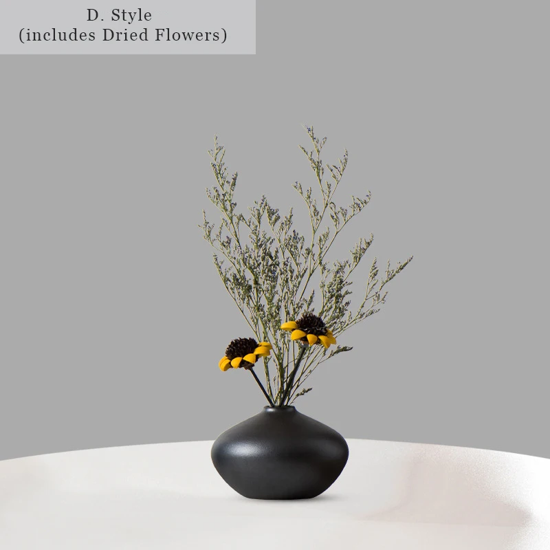 

Ceramic Vase Decoration With Dried Flower Nordic Tabletop Vase Pure Handmade Household For Home Decor