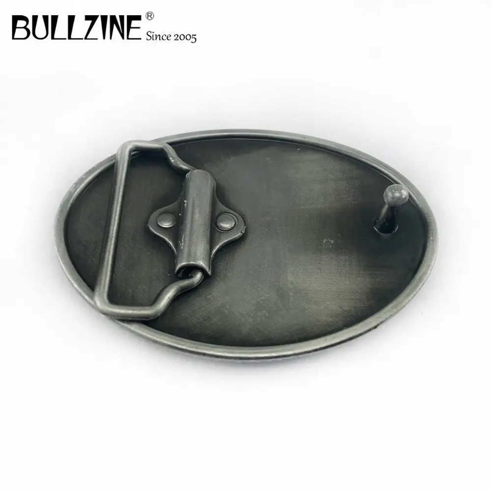 Bullzine оптовая продажа двойной конский ремень пряжка с оловянной отделкой FP 02633