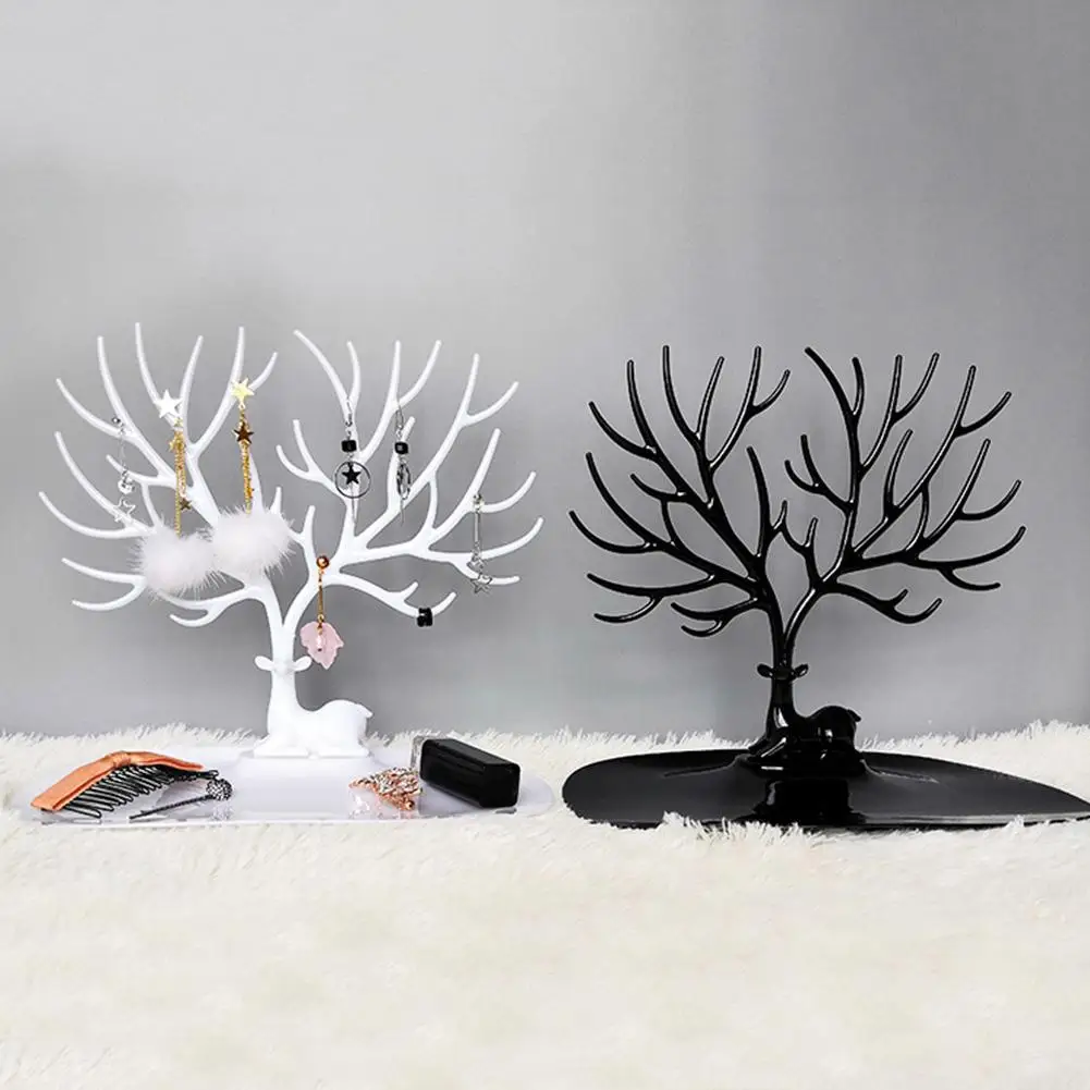 

Jewelry Necklace Earrings Rings Deer Stand Display Organizer Holder Show Rack