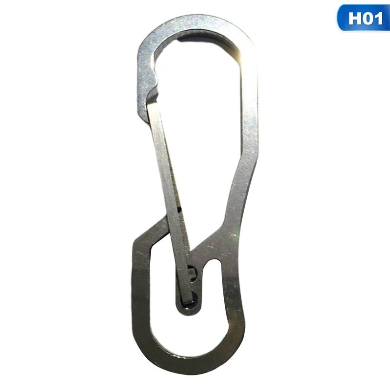 

1 Pc Useful Stainless Steel Buckle Carabiner Keychain Key Ring Clip Hook Outdoor Tools