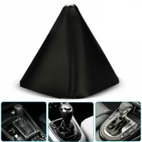 universal diy auto car shift knob shifter boot cover black pvc leather car styling accessories shift knob