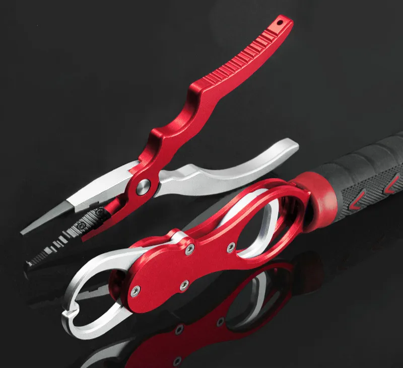 Fishing Pliers Grip Set Fishing Tackle Gear Hook Recover Cutter Line Split Ring Aluminum Alloy Fishing Accessories