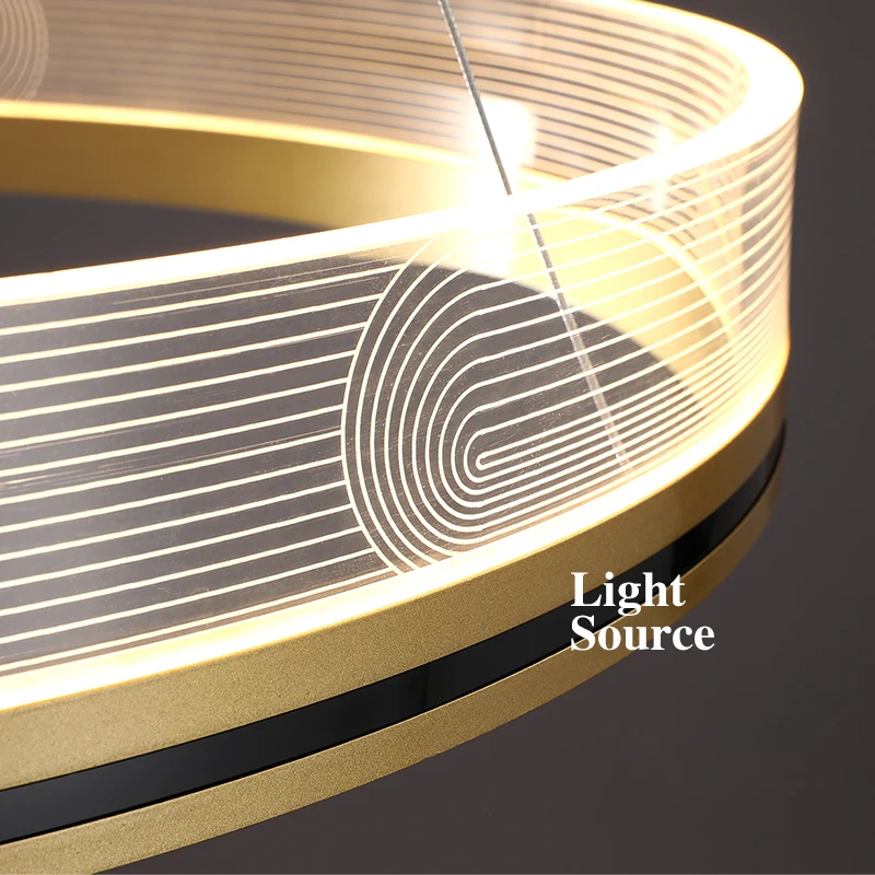 Светодиодсветодиодный люстра круглая в нордическом минималистическом стиле для