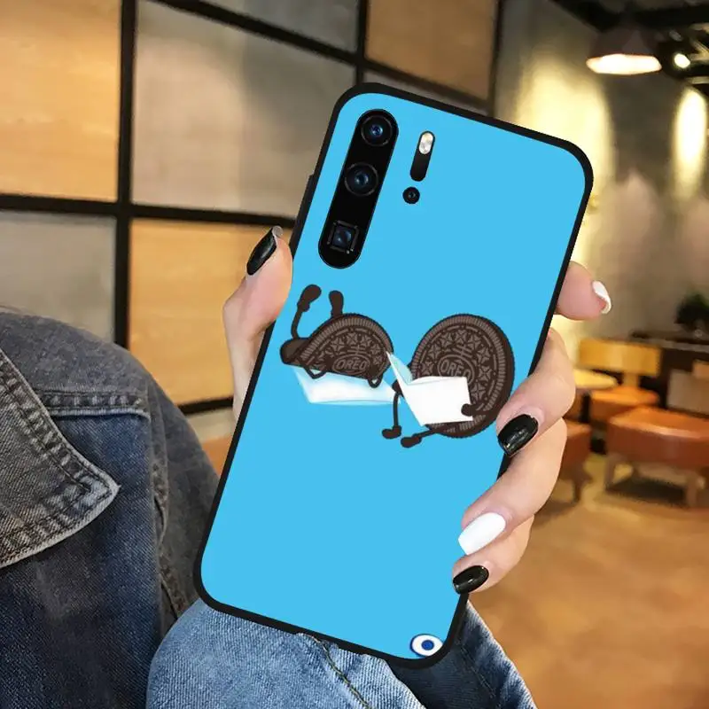 

Oreo Milk chocolate Biscuits Phone Case Funda For Huawei P9 P10 P20 P30 Lite 2016 2017 2019 plus pro P smart