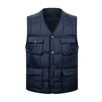winter fleece vest mens multi pockets spring autumn waistcoat photographer fishing casual warm sleeveless jacket plus size 4xl