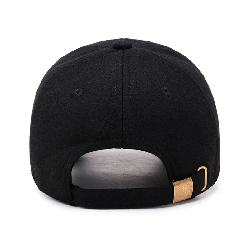 Зимняя бейсбольная кепка Мужская однотонная простая повседневная бейсболка из