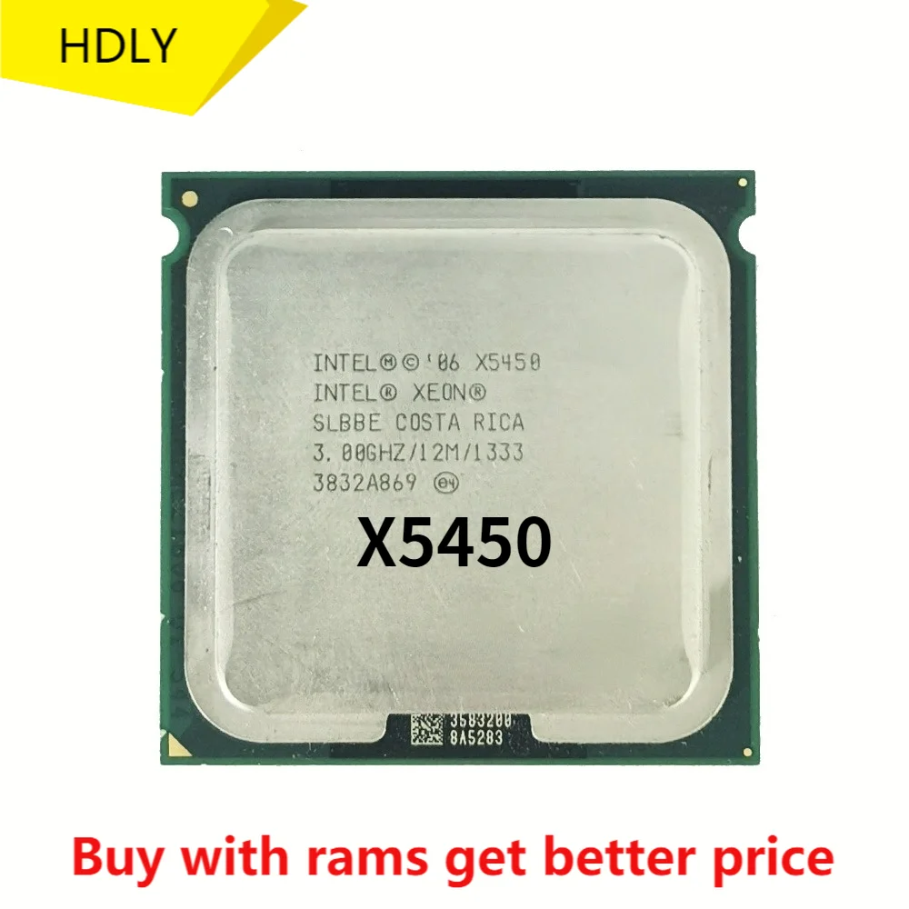 

Процессор Intel Xeon X5450 3,0 ГГц 12 МБ 1333 МГц процессор работает на материнской плате Socket 771