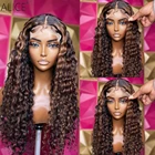 Алиса хайлайтер волна 13x4 кружевные передние человеческие волосы парики 180% Плотность бразильские не Реми волосы с ребенком предварительно выщипанные волосы для женщин