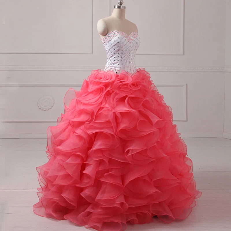 Jiayigong Quinceanera/платья из органзы с рюшами и курткой милое платье 16 вечерние пышные