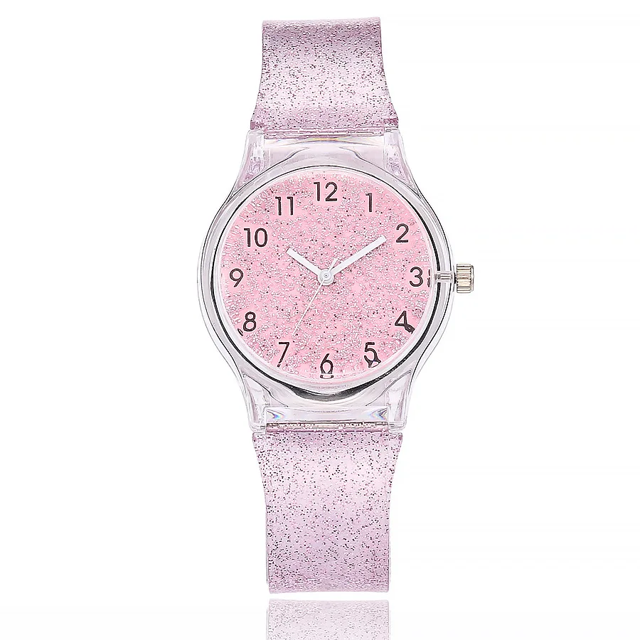 

Fashion Women's Watch Geneva New Colorful PVC Student Candy Clock Simple Starry Digital Quartz Watch
