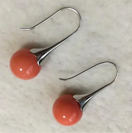 Серьги из серебра 925 пробы с жемчугом 12 мм 6 цветов | Украшения и аксессуары