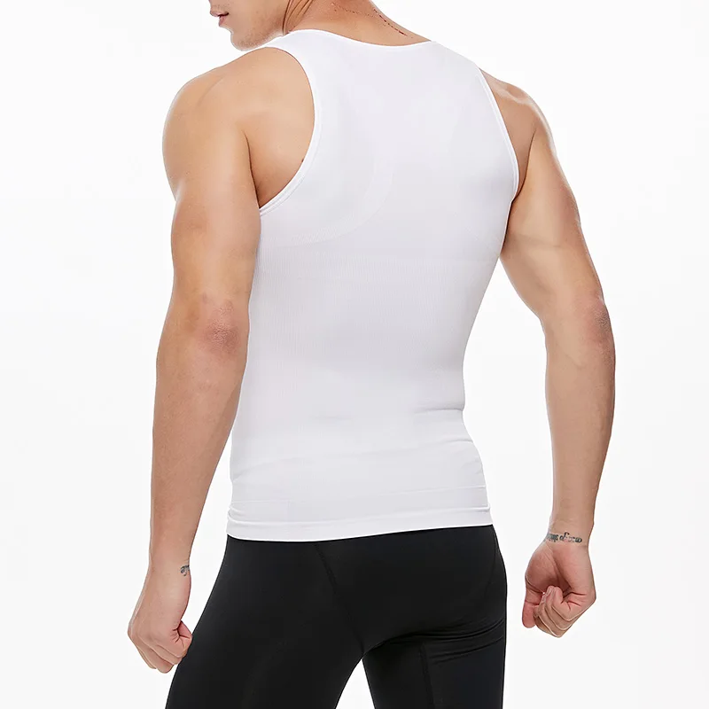 Мужская похудения Body Shaper жилет рубашка Abs живот рубашки с коротким рукавом, чтобы скрыть гинекомастия Moobs тренировочные майки Нижние рубашки