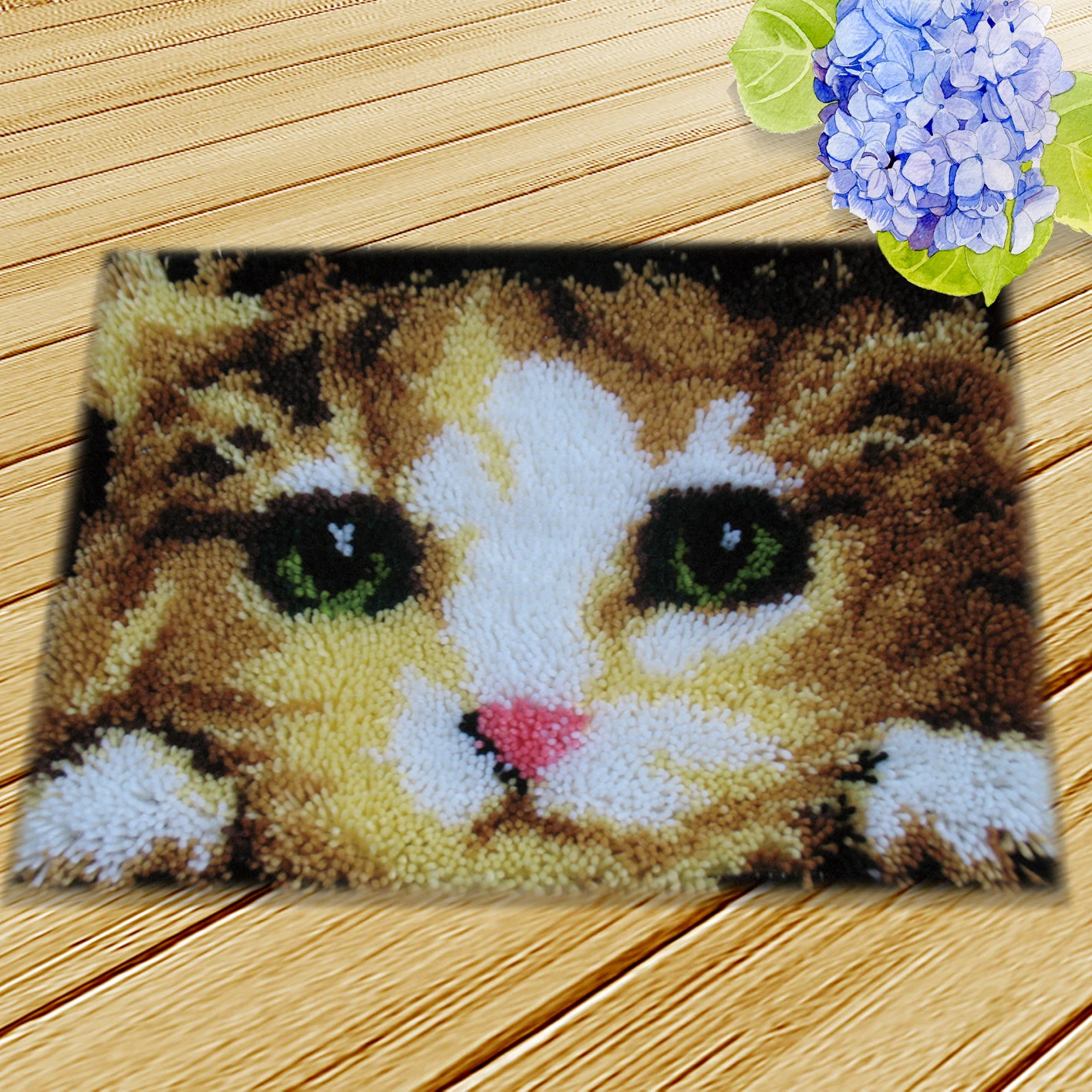 Кошка Собака защелка крюк Kussen Bloem комплект Almofadas Smyrna Knooppakket Klink Haak Kleed Bloemen наборы Diy рукоделие коврик вышивка 3D