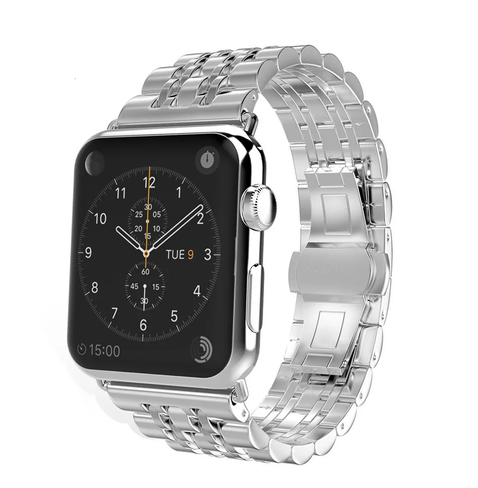 Сменный металлический ремешок из нержавеющей стали с бабочкой для Apple Watch 44 мм 40 мм iwatch Series 5 4 3 2 Sport Edition 38 мм 42 мм
