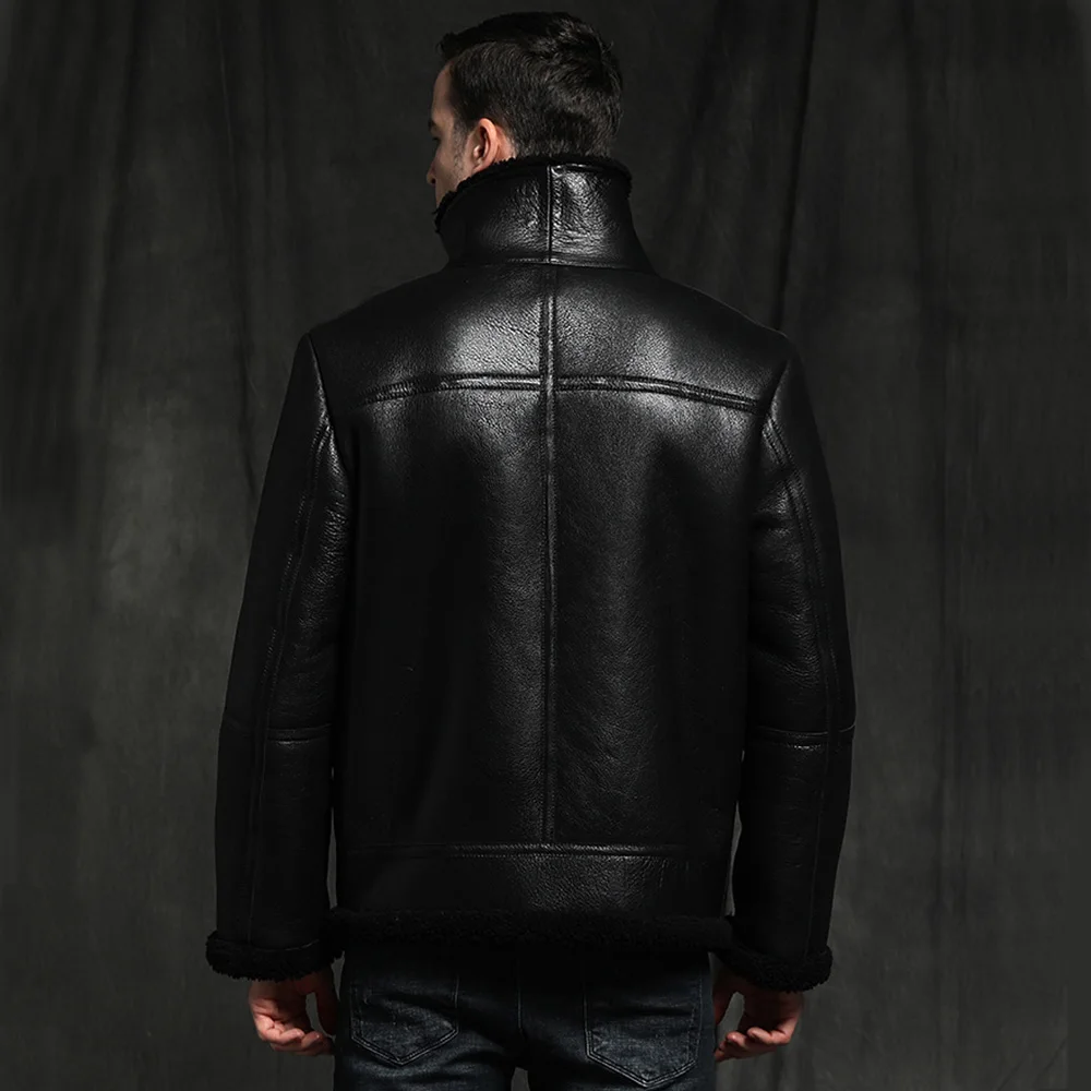 Новая меховая куртка из овчины зимняя утепленная теплая одежда натурального