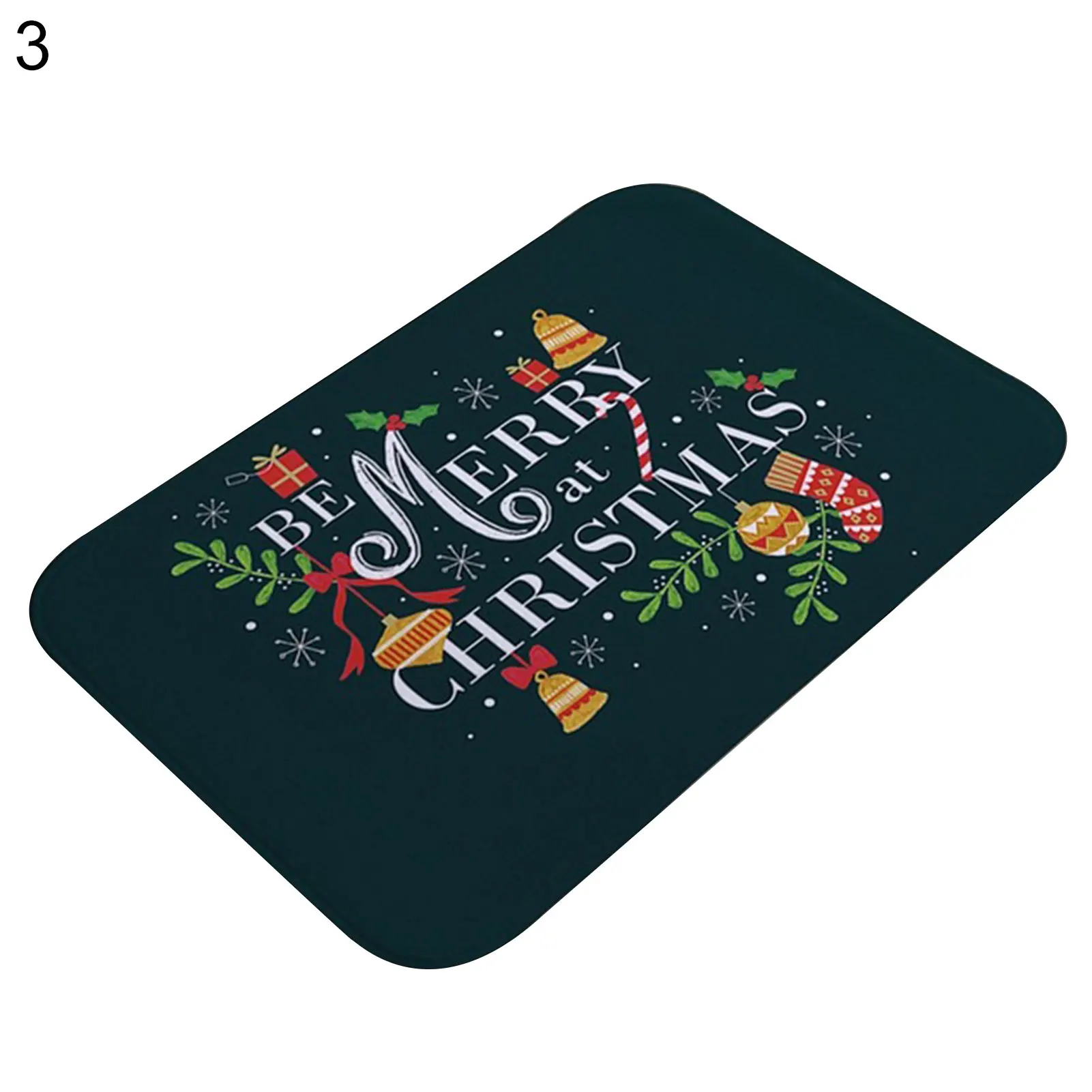 Нескользящий водонепроницаемый Рождественский коврик для ванной кухни