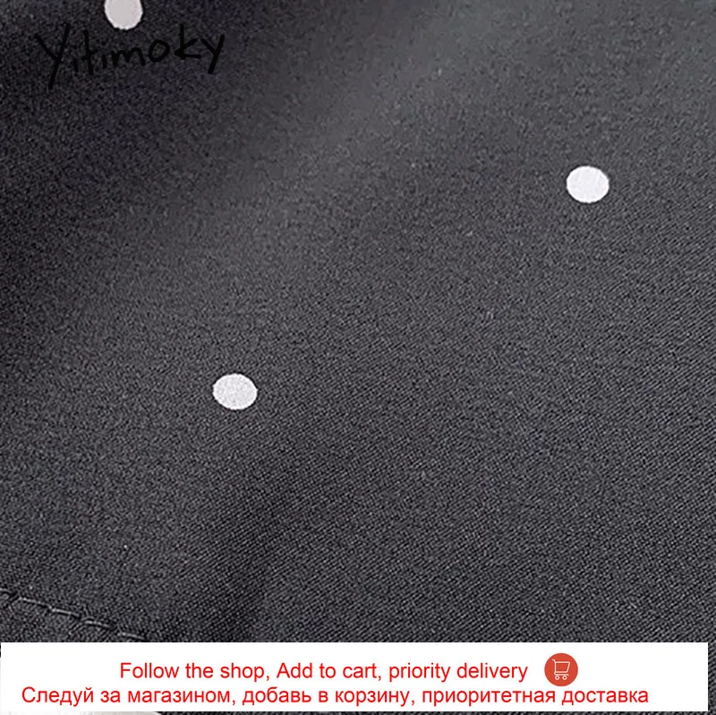 

Yitimoky Women Shirts Korean Fashion Sweet Peter pan Collar top White polka dot Casual Shirts 2021Spring summer New Short Shirt
