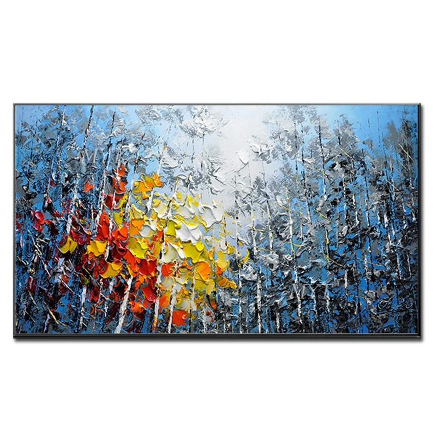 Абстрактная картина маслом на холсте с ножом|Рисование и каллиграфия| |