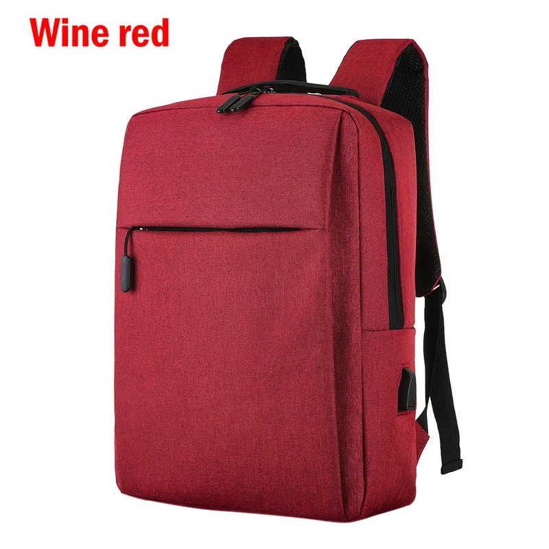 Wine Red2 WENYUJH, рюкзак для путешествий с usb зарядкой, Противоугонный, для женщин и мужчин, для путешествий и работы, водонепроницаемый рюкзак для ноутбука, школьная сумка на плечо - Цвет: Wine Red2
