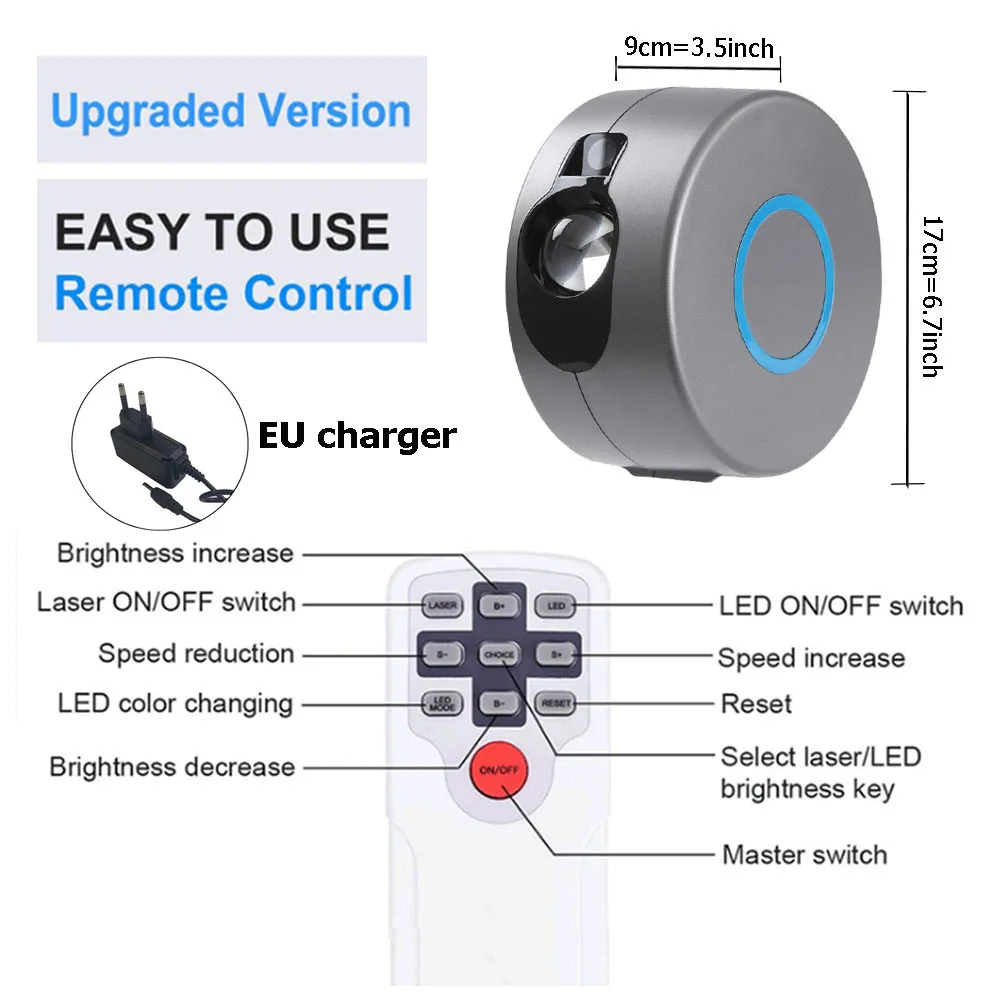 Ночной светильник Звездный проектор Лазерный Звездное небо облако лампа для
