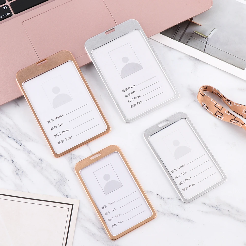 Вертикальные Серебристые/Золотые Визитницы унисекс для кредитных карт с