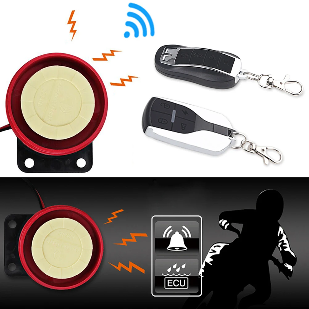 12V Universal Motorcycle Alarm System 125dB Anti-theft Security with Remote Control Engine Start for Scooter ATV Moto | Автомобили и