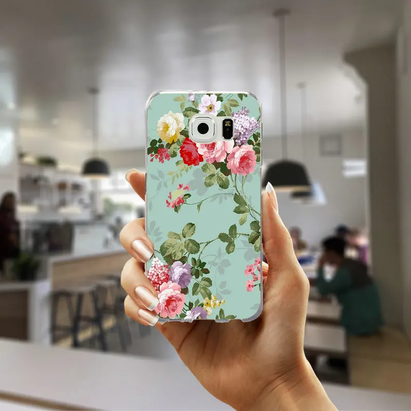 Для Samsung Galaxy A3 A5 A7 A8 A9 плюс большое ядро 2 Prime чехол мягкий, ТПУ чехол красивые Винтаж Роза