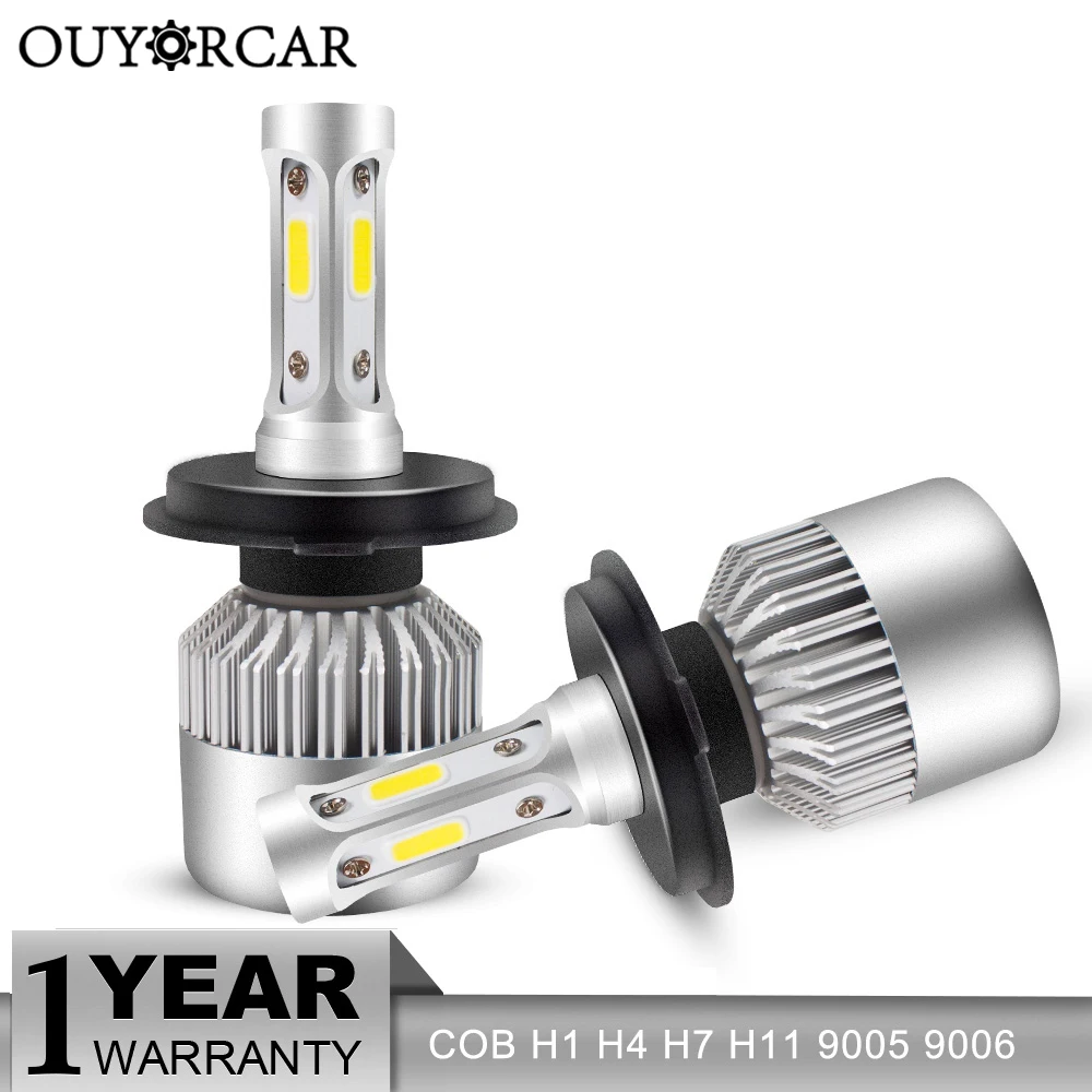 2 шт. H4 LED H7 светодиодные лампы 12 В 24 Автомобильные фары H1 H11 72 Вт 8000LM 6500 к