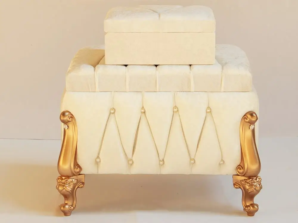 

Avangarde Lux Gemstone 2'li Dower chest Cream