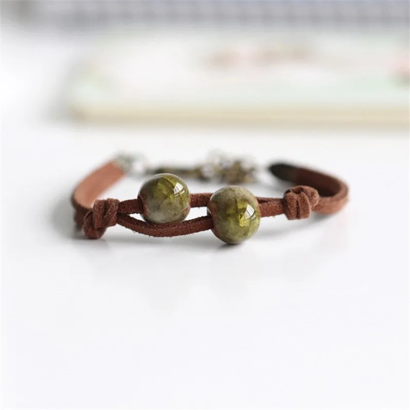 Женский керамический браслет ручной работы с бусинами|Браслеты шармами| |